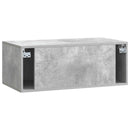 Væghængt TV-skab Betongrå 78,5 x 41 x 30 cm Konstrueret træ