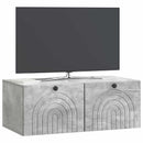 Væghængt TV-skab Betongrå 78,5 x 41 x 30 cm Konstrueret træ