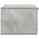 Væghængt TV-skab Betongrå 78,5 x 41 x 30 cm Konstrueret træ