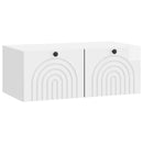 Væghængt TV-skab Vægmonteret Hvid højglans 78,5 x 41 x 30 cm