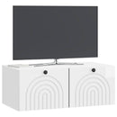 Væghængt TV-skab Vægmonteret Hvid højglans 78,5 x 41 x 30 cm