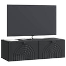 Væghængt TV-skab Sort 99 x 41 x 30 cm Konstrueret træ