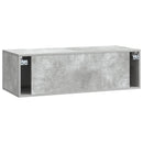 Væghængt TV-skab Betongrå 99 x 41 x 30 cm Konstrueret træ