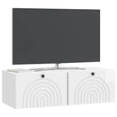Væghængt TV-skab Hvid højglans 98 x 41 x 30 cm Konstrueret træ