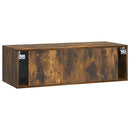 Væghængt TV-skab Røget eg 99 x 41 x 30 cm Konstrueret træ