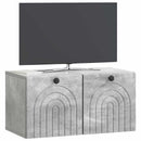 Væghængt TV-skab Betongrå 59,5 x 31 x 30 cm Konstrueret træ