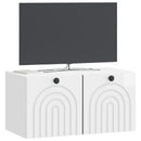 Væghængt TV-skab Vægmonteret Hvid højglans 59,5 x 31 x 30 cm