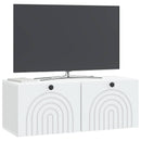Væghængt TV-skab Hvid 78,5 x 31 x 30 cm Konstrueret træ
