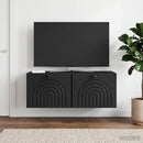 Væghængt TV-skab Sort 78,5 x 31 x 30 cm Konstrueret træ
