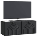 Væghængt TV-skab Sort 78,5 x 31 x 30 cm Konstrueret træ