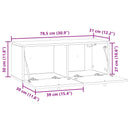 Væghængt TV-skab Sonoma-eg 78,5 x 31 x 30 cm Konstrueret træ