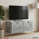 Væghængt TV-skab Betongrå 78,5 x 31 x 30 cm Konstrueret træ