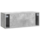 Væghængt TV-skab Betongrå 78,5 x 31 x 30 cm Konstrueret træ