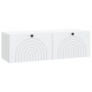 Væghængt TV-skab Hvid 98 x 31 x 30 cm Konstrueret træ