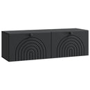 Væghængt TV-skab Sort 98 x 31 x 30 cm Konstrueret træ