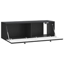Væghængt TV-skab Sort 98 x 31 x 30 cm Konstrueret træ