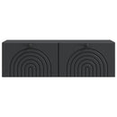 Væghængt TV-skab Sort 98 x 31 x 30 cm Konstrueret træ