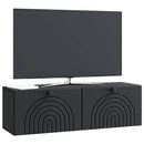 Væghængt TV-skab Sort 98 x 31 x 30 cm Konstrueret træ