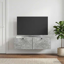 Væghængt TV-skab Betongrå 98 x 31 x 30 cm Konstrueret træ