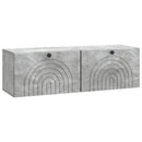 Væghængt TV-skab Betongrå 98 x 31 x 30 cm Konstrueret træ