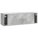 Væghængt TV-skab Betongrå 98 x 31 x 30 cm Konstrueret træ
