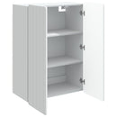 Vægmonteret skab Hvid 66 x 34,5 x 92 cm Konstrueret træ