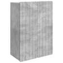 Vægmonteret skab Betongrå 66 x 34,5 x 92 cm Konstrueret træ
