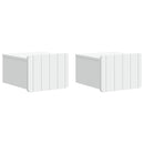 Væghængt Natbord 2 pcs Hvid 33 x 34,5 x 24 cm Konstrueret træ