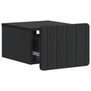Væghængt Natbord 2 pcs Sort 33 x 34,5 x 24 cm Konstrueret træ