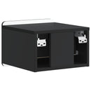Væghængt Natbord 2 pcs Sort 33 x 34,5 x 24 cm Konstrueret træ