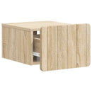 Væghængt Natbord med skuffe 2 pcs Sonoma-eg 33 x 34,5 x 24 cm