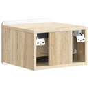 Væghængt Natbord med skuffe 2 pcs Sonoma-eg 33 x 34,5 x 24 cm