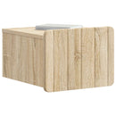 Væghængt Natbord med skuffe 2 pcs Sonoma-eg 33 x 34,5 x 24 cm