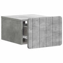 Væghængt Natbord med skuffe 2 pcs Betongrå 33 x 34,5 x 24 cm