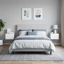 Væghængt Natbord 2 pcs Hvid højglans 33 x 34,5 x 24 cm