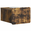 Væghængt Natbord med skuffe 2 pcs Røget eg 33 x 34,5 x 24 cm