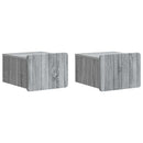 Væghængt Natbord 2 pcs Grå sonoma-eg 33 x 34,5 x 24 cm