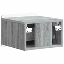 Væghængt Natbord 2 pcs Grå sonoma-eg 33 x 34,5 x 24 cm