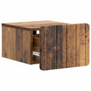Væghængt Natbord med skuffe 2 pcs Gammelt træ 33 x 34,5 x 24 cm