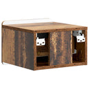 Væghængt Natbord med skuffe 2 pcs Gammelt træ 33 x 34,5 x 24 cm