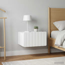 Væghængt Natbord 2 pcs Hvid 49 x 34,5 x 24 cm Konstrueret træ