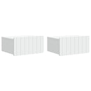 Væghængt Natbord 2 pcs Hvid 49 x 34,5 x 24 cm Konstrueret træ