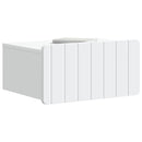 Væghængt Natbord 2 pcs Hvid 49 x 34,5 x 24 cm Konstrueret træ