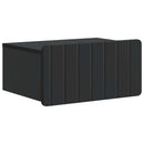 Væghængt Natbord 2 pcs Sort 49 x 34,5 x 24 cm Konstrueret træ