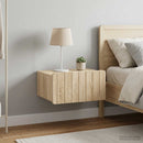 Væghængt Natbord med skuffe 2 pcs Sonoma-eg 49 x 34,5 x 24 cm