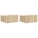 Væghængt Natbord med skuffe 2 pcs Sonoma-eg 49 x 34,5 x 24 cm
