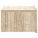 Væghængt Natbord med skuffe 2 pcs Sonoma-eg 49 x 34,5 x 24 cm