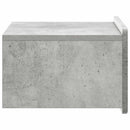 Væghængt Natbord med skuffe 2 pcs Betongrå 49 x 34,5 x 24 cm