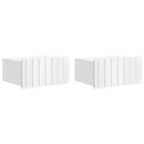 Væghængt Natbord 2 pcs Hvid højglans 49 x 34,5 x 24 cm