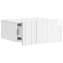 Væghængt Natbord 2 pcs Hvid højglans 49 x 34,5 x 24 cm
